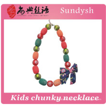 fashion cute initial chunky beaded children necklace